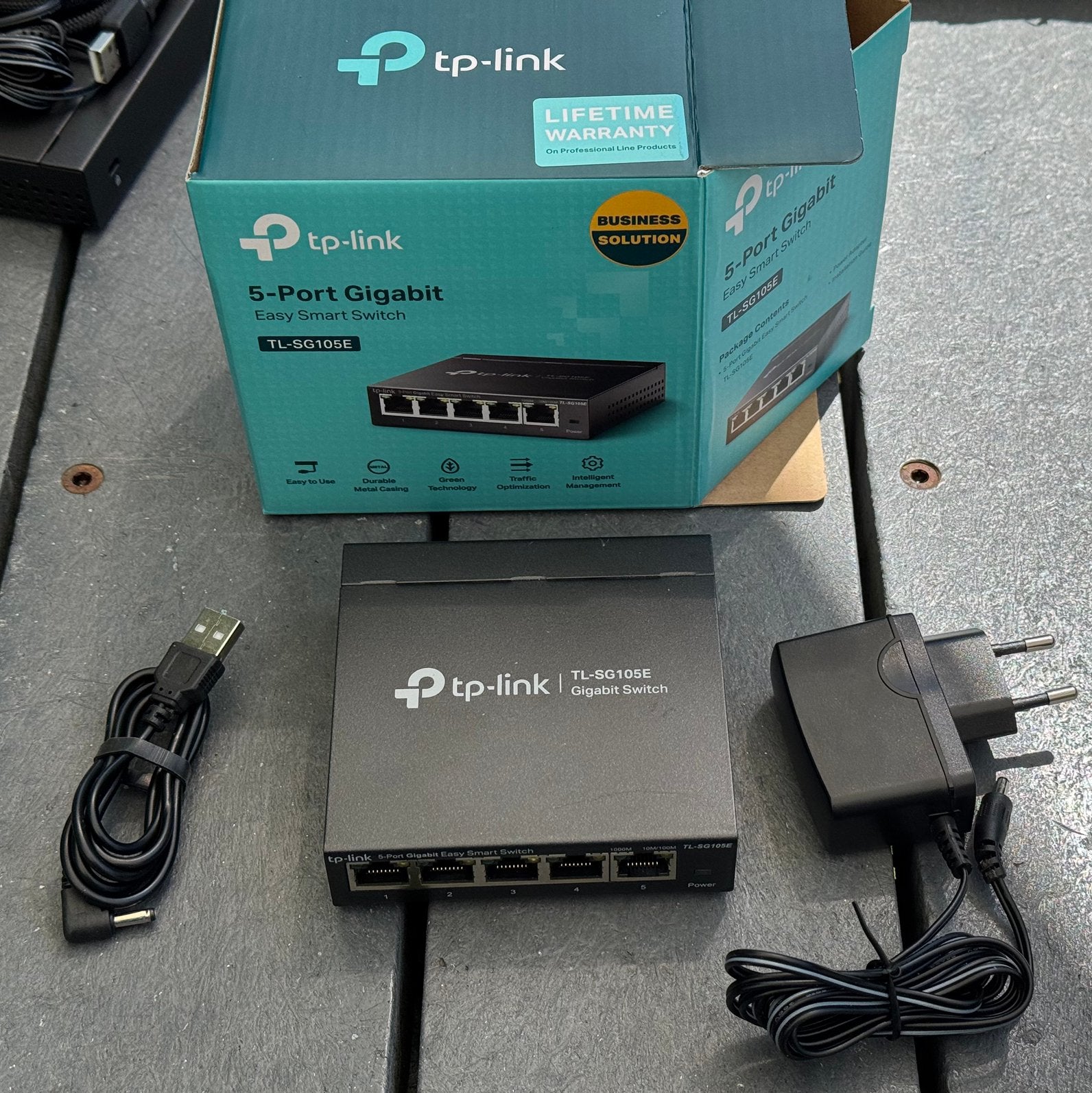TP-Link TL-SG105E - 5-Port Gigabit Managed Switch, Verzenden, Zo goed als nieuw