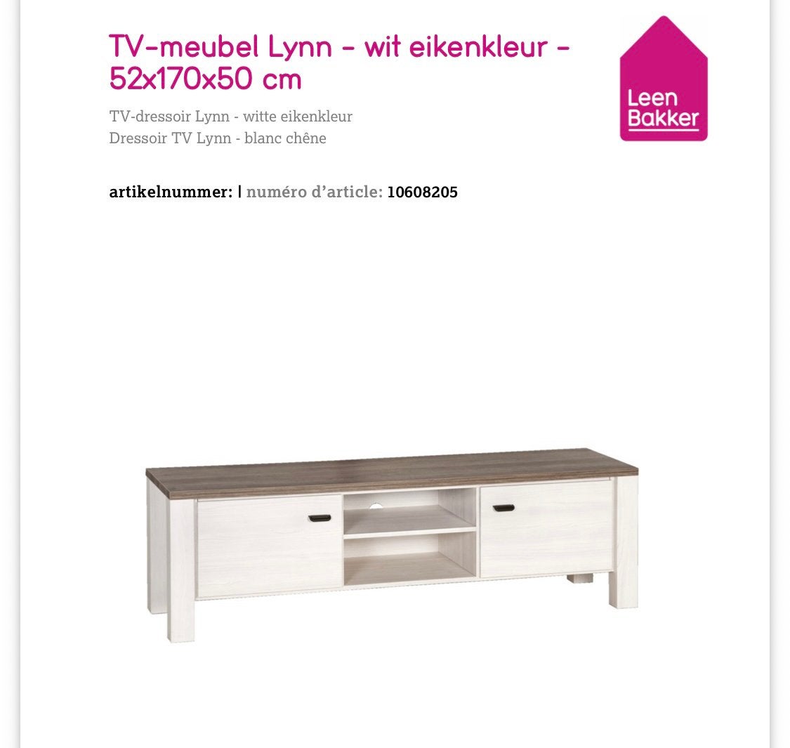 Eetkamerset leenbakker lynn, Zo goed als nieuw, Minder dan 100 cm, 25 tot 50 cm, 50 tot 100 cm