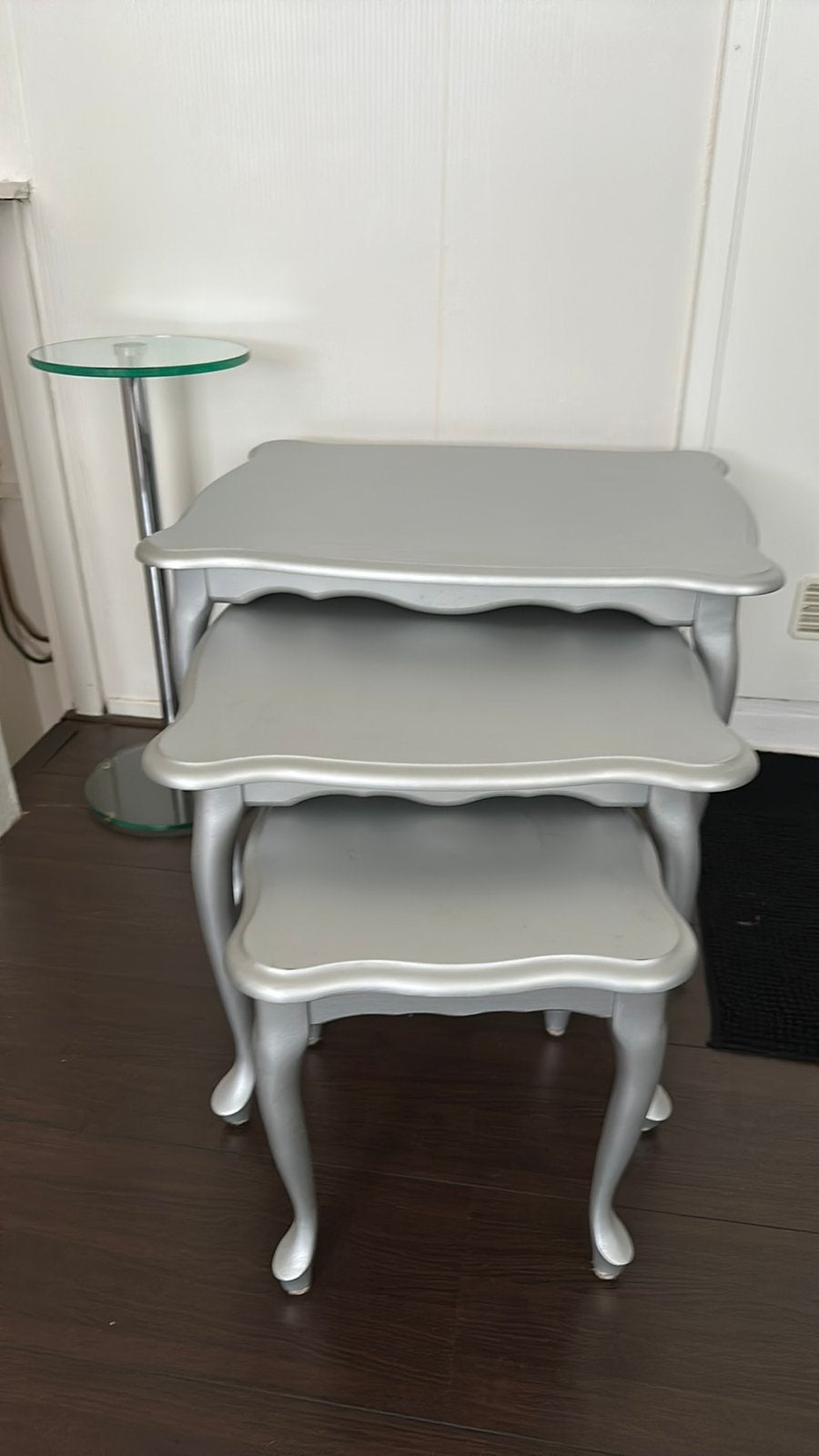 Miniset of bijzettafeltje drie stuks, 45 tot 60 cm, Minder dan 55 cm, Verzenden, Rond