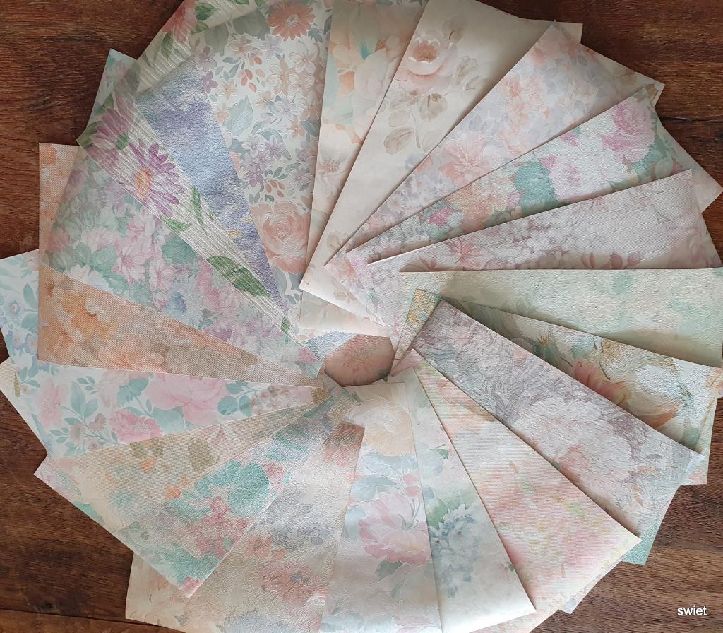 13299 DIY scrapbook papier vintage behang retro swiet, Verzenden, Nieuw, Papier of Karton, Overige merken