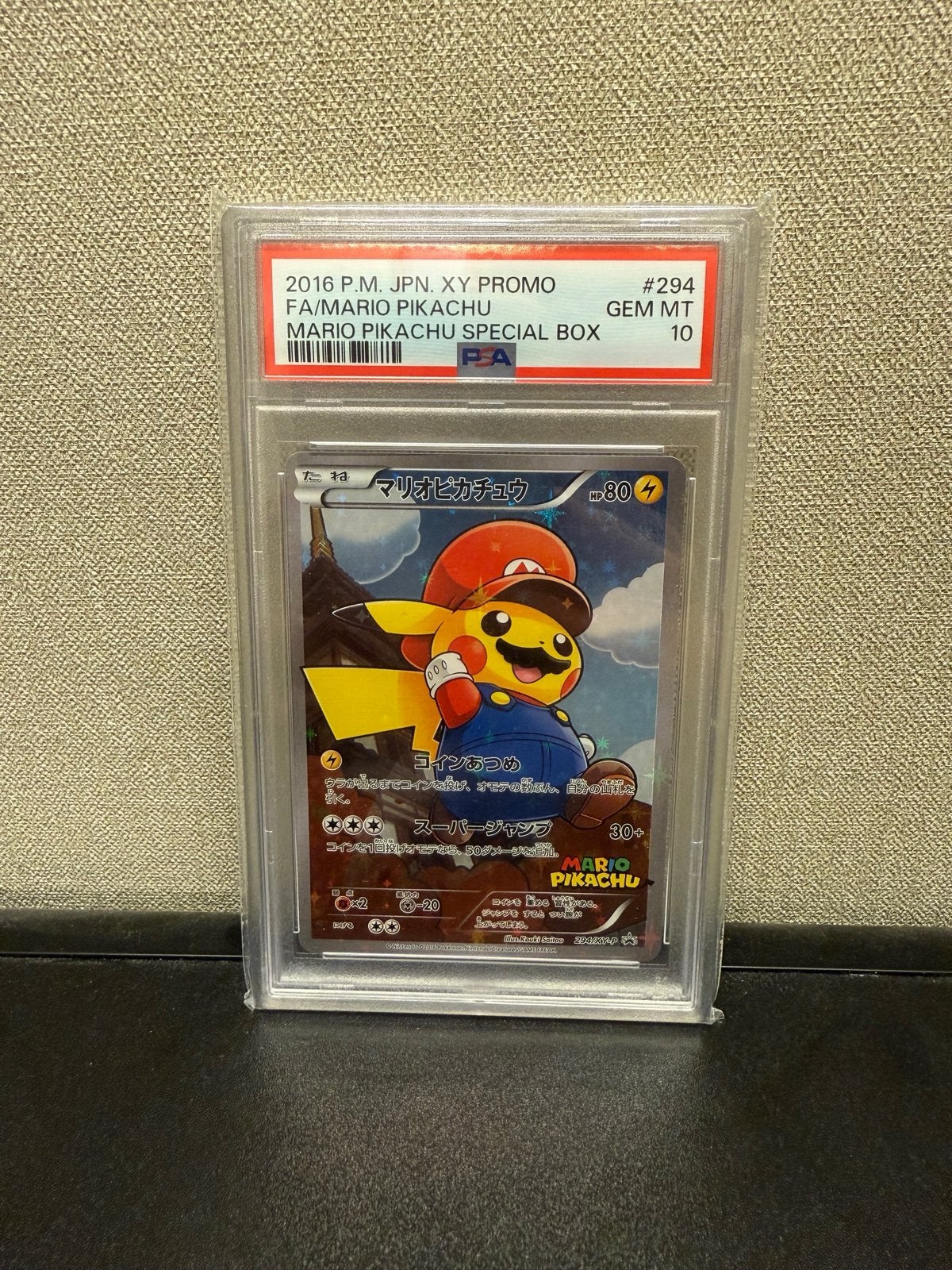 Mario Pikachu 294 XY-P PSA 10, Ophalen of Verzenden, Zo goed als nieuw, Plaatje