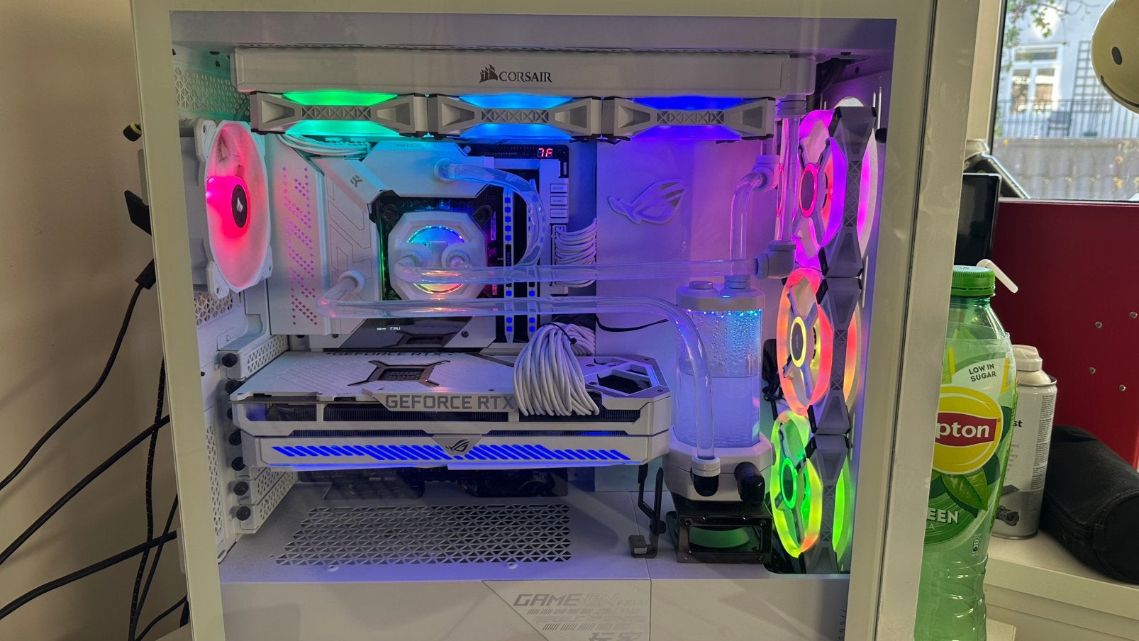 Wit Gaming PC | RTX3080 | i7-12700KF | 32GB DDR5 | Waterloop, 32 GB, Zelf gebouwde pc, Zo goed als nieuw, Gaming
