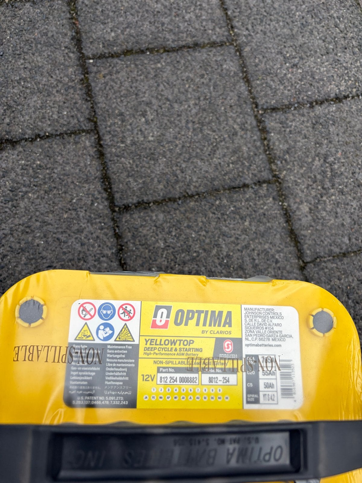 Nieuwe Optima Yellowtop Accu 12V 50Ah (2 beschikbaar), Ophalen, Nieuw, Universele onderdelen