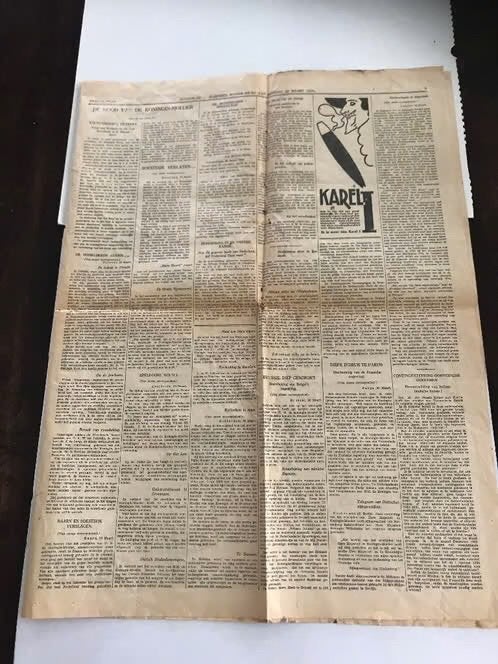 Avondblad Alg. Handelsblad 15 10 1934, Verzamelen, Tijdschriften, Kranten en Knipsels, Ophalen of Verzenden, 1920 tot 1940, Knipsel(s)