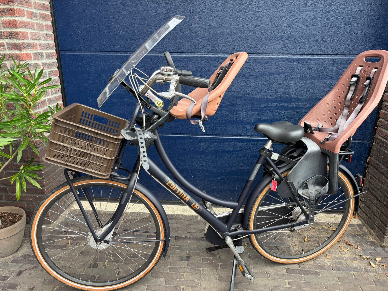 Mamafiets Cortina U4 family, Fietsen en Brommers, Fietsen | Dames | Moederfietsen, 2 zitjes, Gebruikt, 56 cm of meer, Ophalen