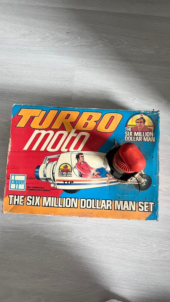 Six Million Dollar Man Turbo Moto + doos – vintage jaren 70, Ophalen of Verzenden, Zo goed als nieuw