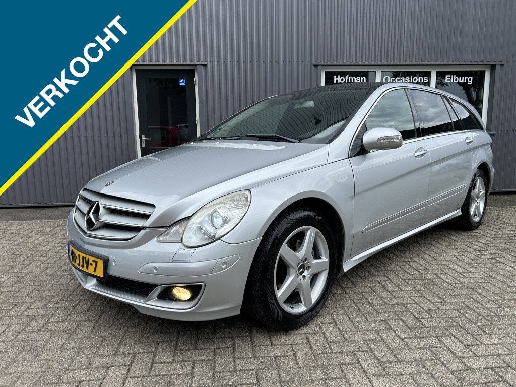 Mercedes-Benz R-Klasse 350 Lang 4-Matic 6Pers Pano VOL OPTIE, Auto's, Mercedes-Benz, Automaat, Stoelverwarming, Zwart, 138 €/maand
