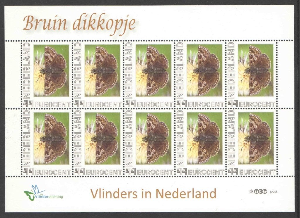 Postzegels Vlinders in Nederland: Bruin dikkopje, Postzegels en Munten, Ophalen of Verzenden, Na 1940, Postfris