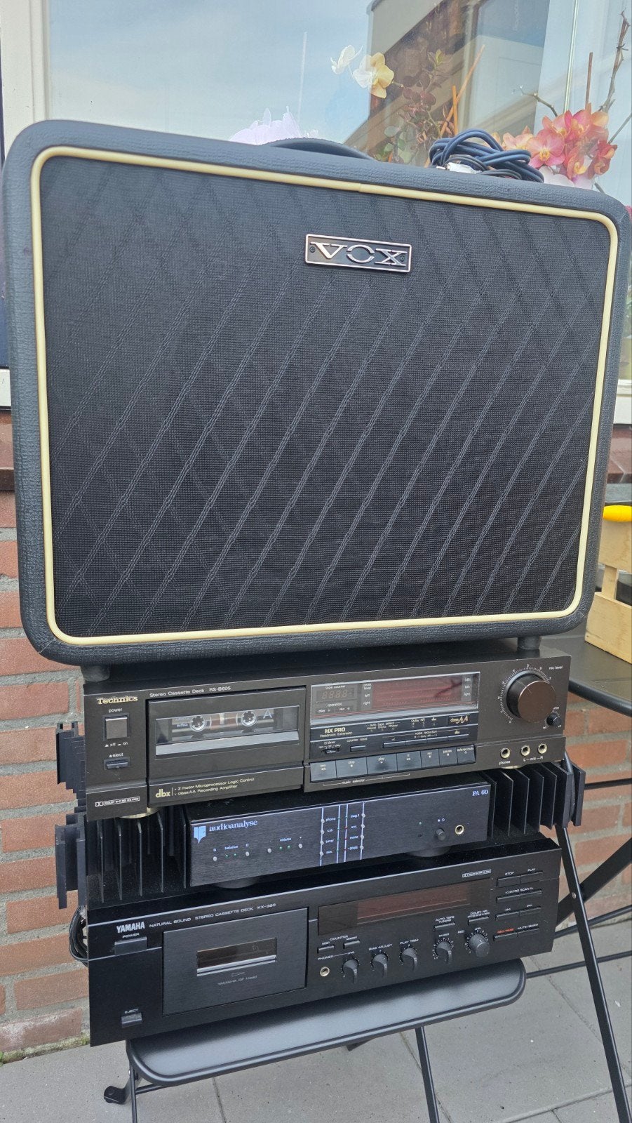 Set audio apparatuur. Technics, Yamaha, AudioAnalyse, Vox, Muziek en Instrumenten, Ophalen of Verzenden, Gebruikt, Minder dan 50 watt
