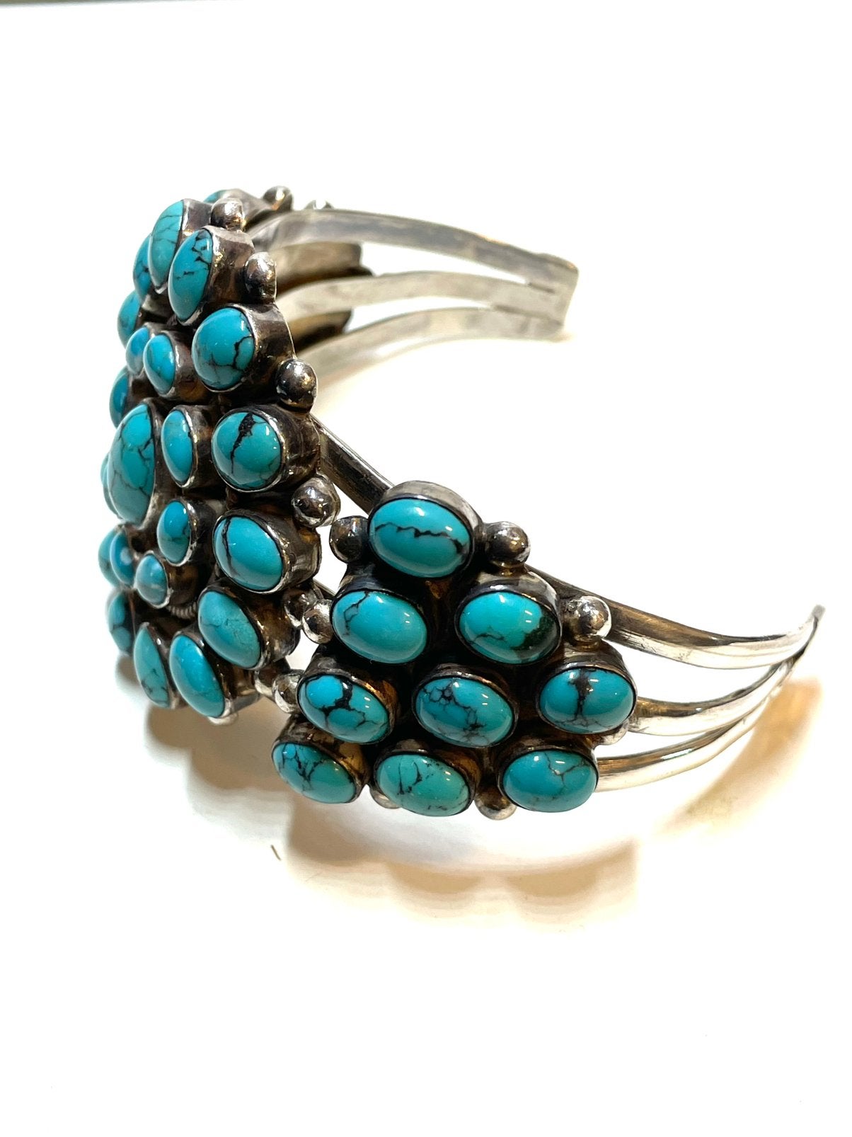 Zilveren armband met turquoise, -, -, Ophalen of Verzenden, Zo goed als nieuw