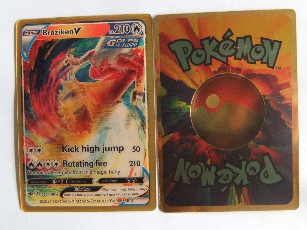 3 D pokemonkaart Braziken V 210, Verzenden, Nieuw