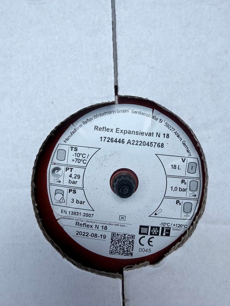 Reflex Expansievat N 18, Ophalen, Nieuw, Overige typen