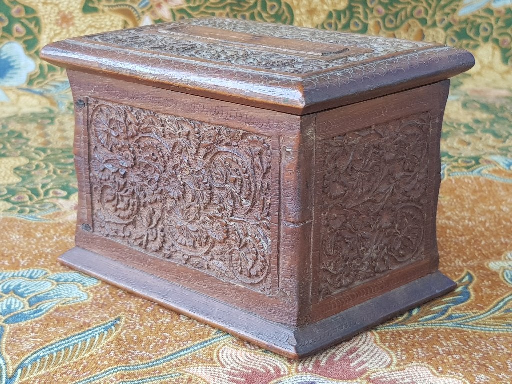 Mooie antieke Engelse sigarettenhouder van hout 11,4 cm., Antiek en Kunst, Antiek | Woonaccessoires, Ophalen of Verzenden