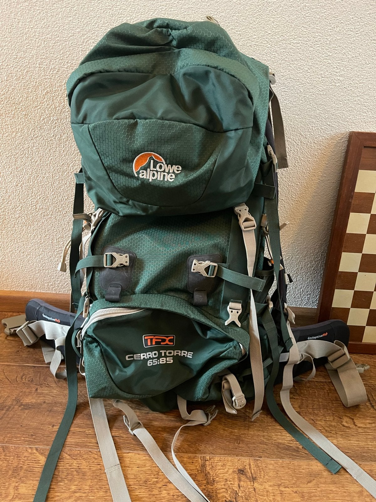 Low Alpine Cerro Torre 65-85 liter backpack groen, Ophalen, Zo goed als nieuw, Rugzak