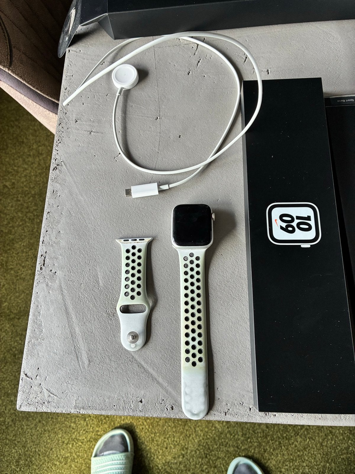 Apple Watch SE (1e generatie) 44mm, Gebruikt, Hartslag, Wit, IOS
