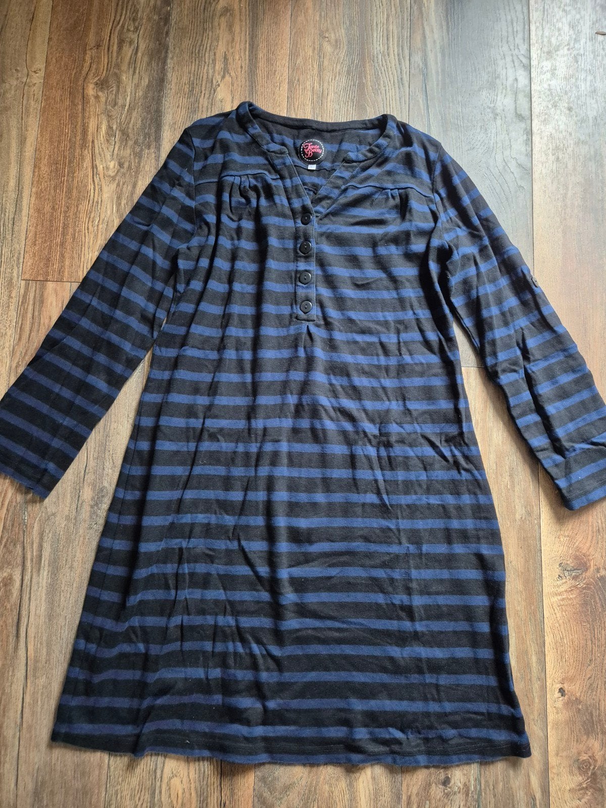 Tante Betsy jurk gestreept maat L, Kleding | Dames, Tante Betsy, Blauw, Maat 42/44 (L), Ophalen of Verzenden