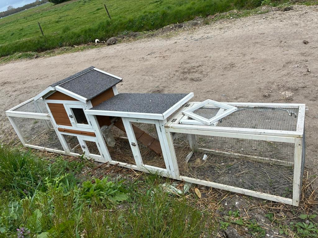 Konijnenhok te koop, Ophalen, Gebruikt, Hok, 90 cm of meer