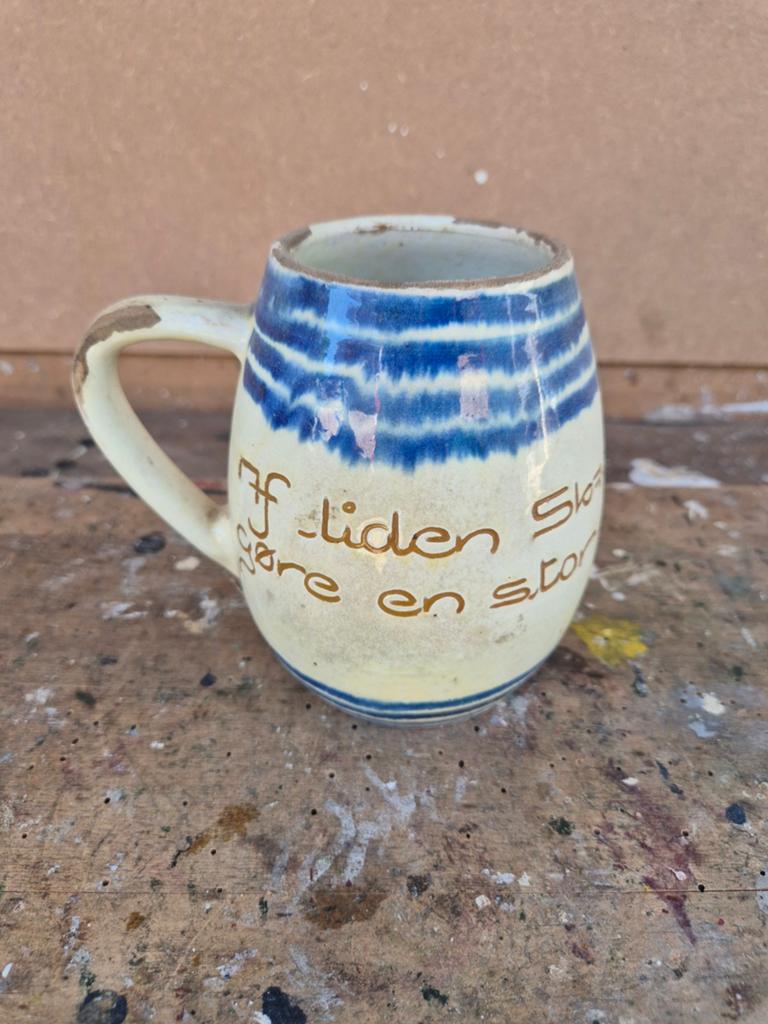 Oude aardewerk / keramieken mok, Ophalen of Verzenden