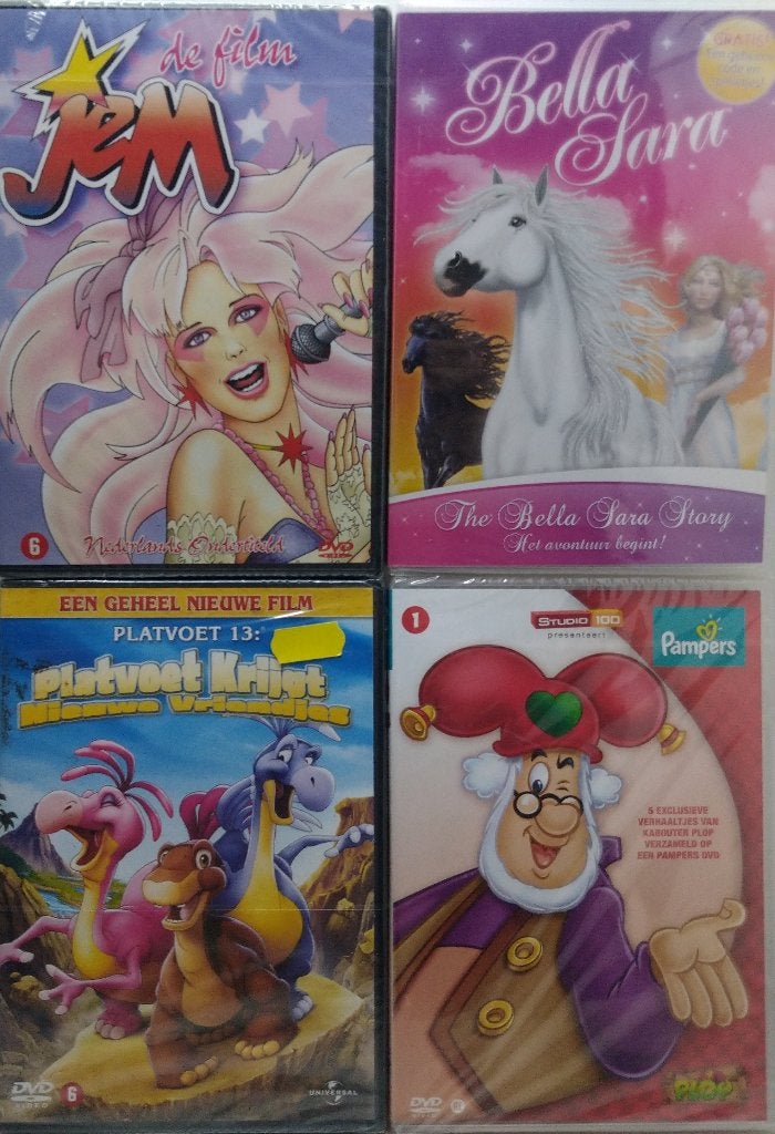 Jem, de film, Bella Sara Story, Platvoet 13, Kabouter Plop, Alle leeftijden, Ophalen of Verzenden, Nieuw in verpakking