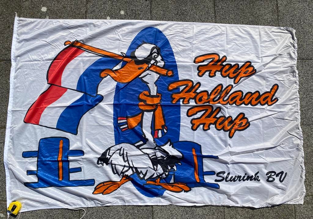 Grote vlag Hup Holland Hup Nederlands elftal voetbal WK 2026, Ophalen of Verzenden, Zo goed als nieuw, Overige binnenlandse clubs