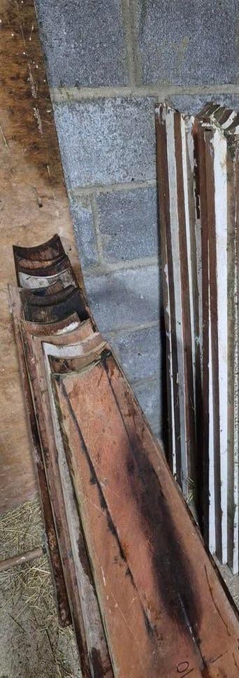 12gebruikte traptreden voor draaitrap, blank, Doe-het-zelf en Verbouw, Ophalen of Verzenden, Gebruikt, Minder dan 2 meter