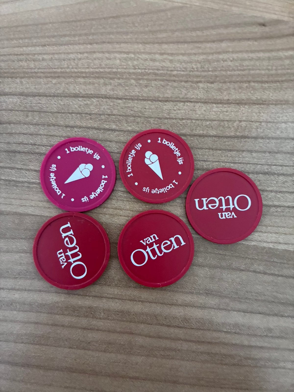 5 ijsjes muntjes Van Otten Rijssen, Verzamelen, Verzenden