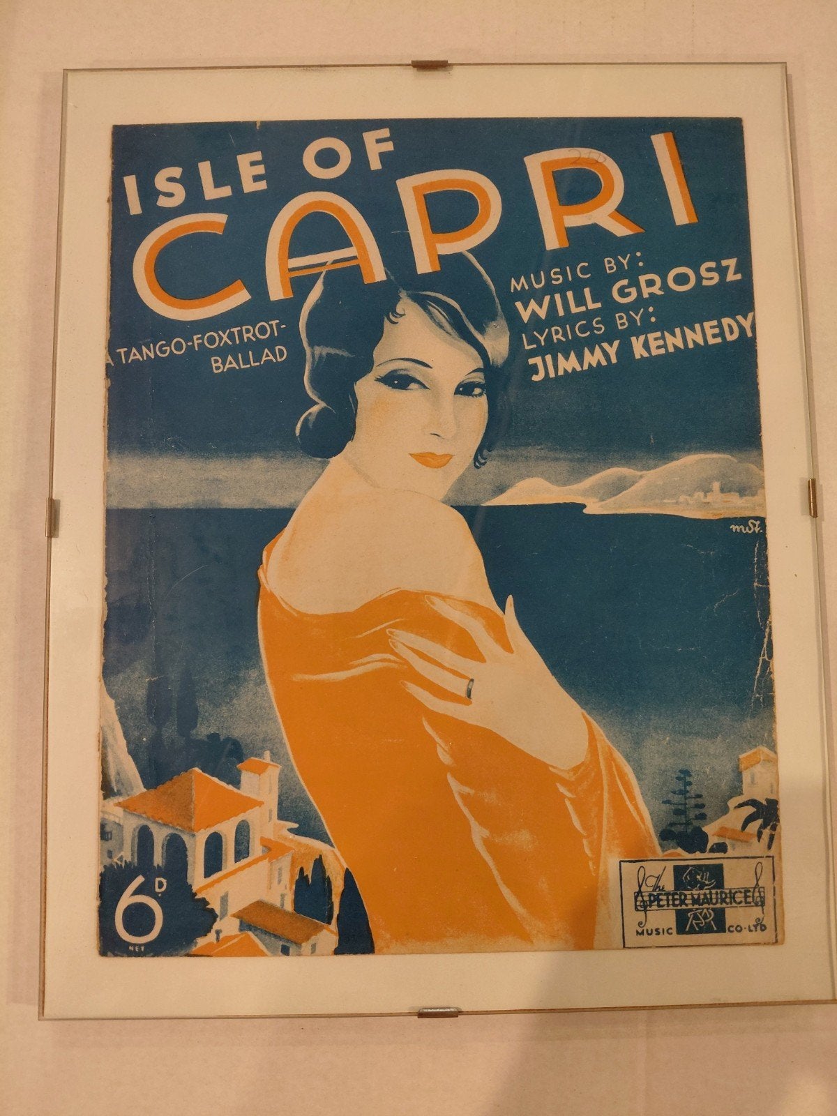 Vintage poster Isle Of Capri, Ophalen