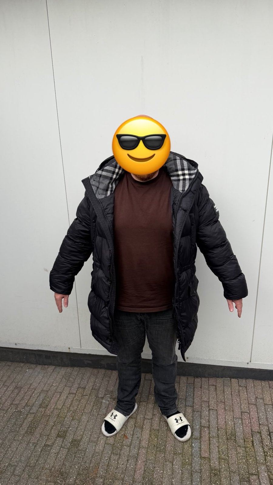 Te koop lange winterjas van Burberry. Maat XXL, Kleding | Heren, Ophalen of Verzenden, Nieuw, Overige maten, Zwart