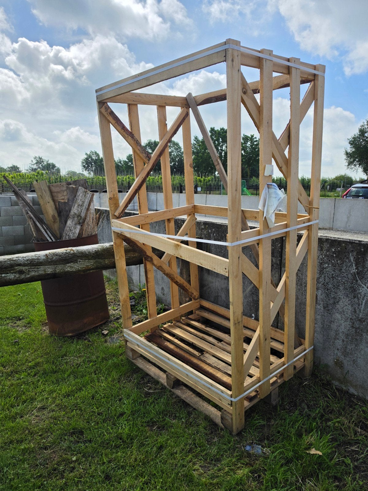 Houten constructie voor opslag of berging, Ophalen, Gebruikt, Hout, Overige typen