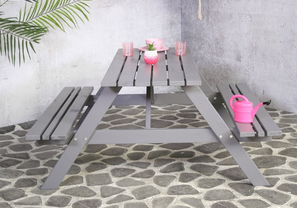 SenS-Line Remia picknicktafel - 150 cm - Hout - Grijs, Ophalen of Verzenden, Hout