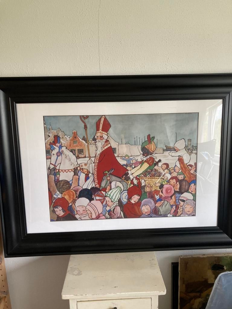 Grote prent van Sinterklaas en Zwarte Piet, Ophalen, Gebruikt