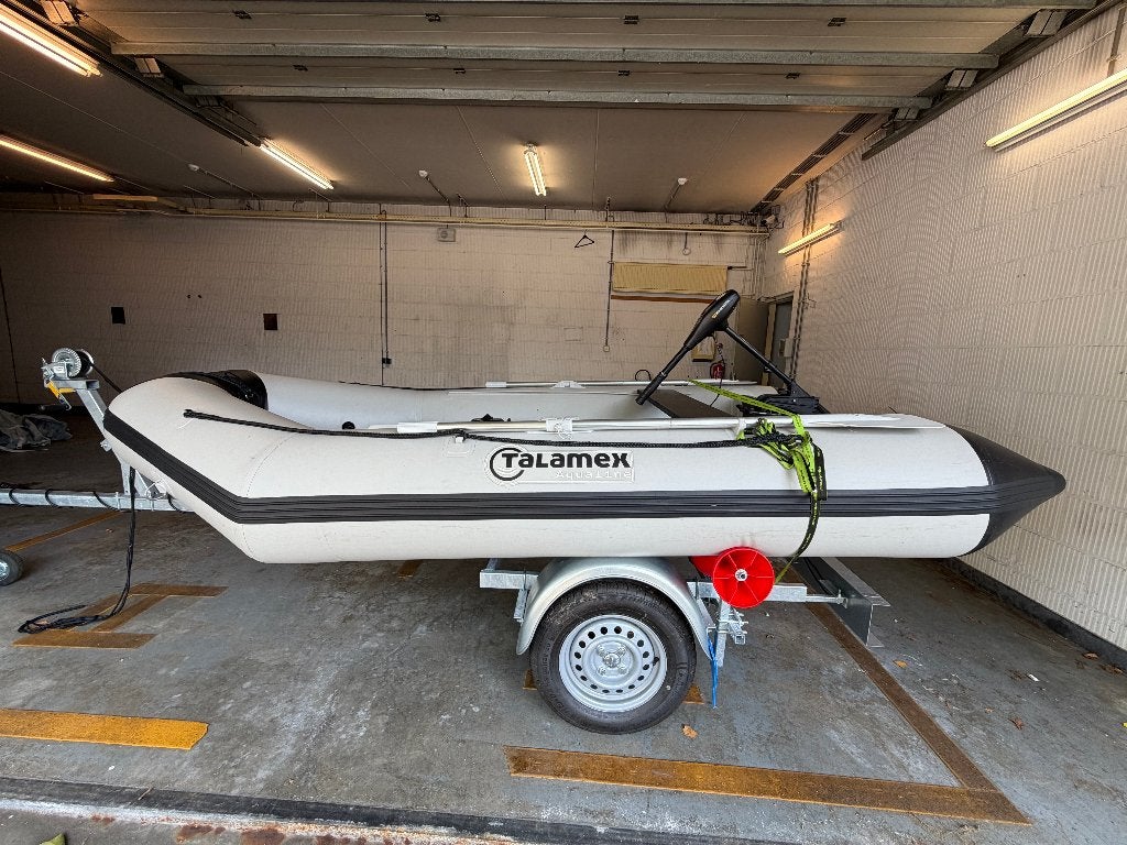 rubberboot Talamex met trailer te koop, Watersport en Boten, Rubberboten, Ophalen, Aluminium, 4 m, 2 pk