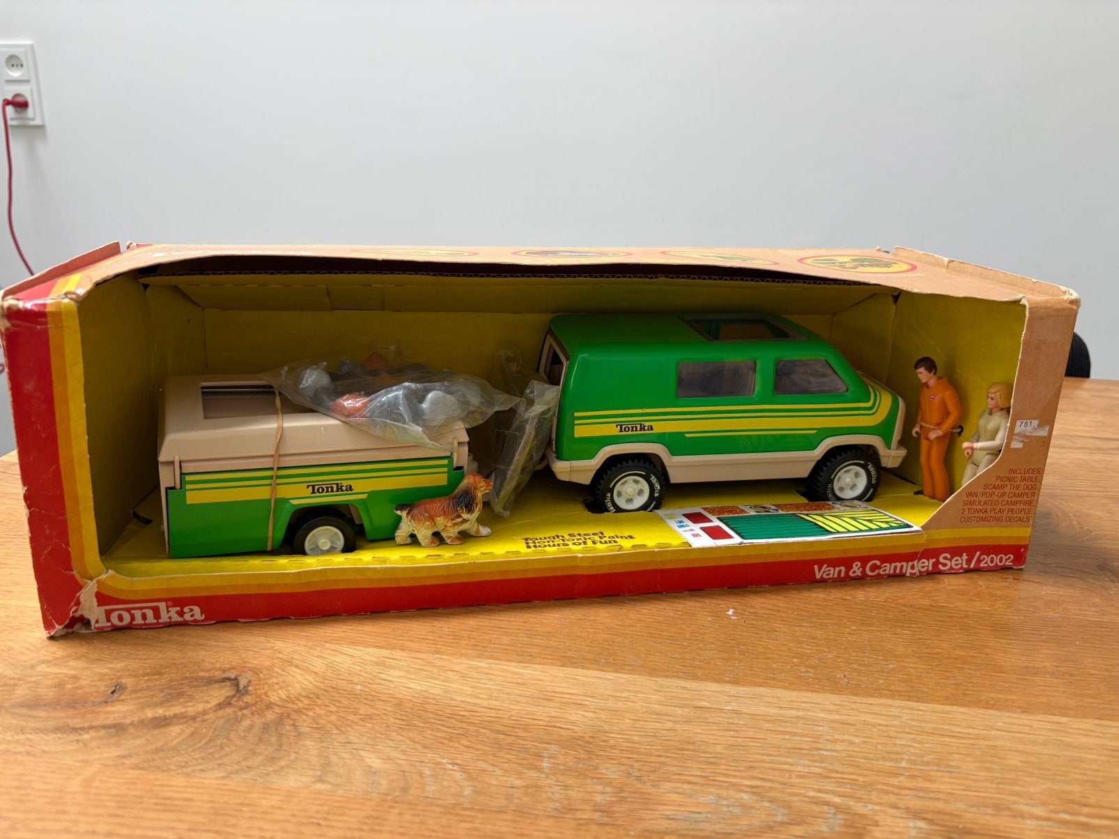 Vintage Tonka camperset compleet, Ophalen, Zo goed als nieuw
