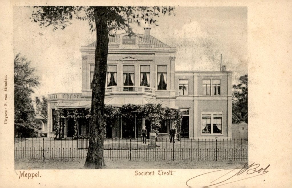 Meppel Sociëteit Tivoli # 228, Verzenden, Voor 1920, Gelopen, Drenthe