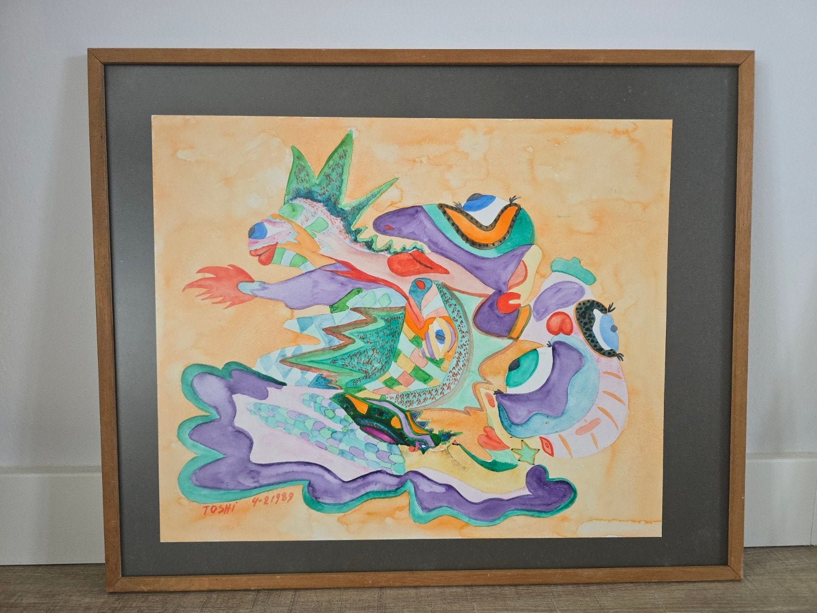 Zeldzame aquarel Dragon by Norbert Schoeters nu €99 !!, Ophalen of Verzenden