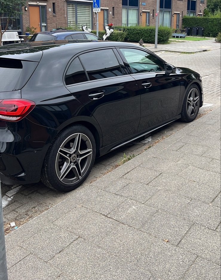 Mercedes-Benz A-Klasse Amg line… ruilen mogelijk!, Auto's, 136 pk, 680 kg, 4 cilinders, Zwart