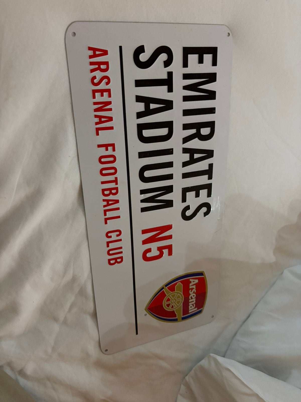 Arsenal football club niet emaille maar, Ophalen of Verzenden, Zo goed als nieuw, Buitenlandse clubs, Overige typen
