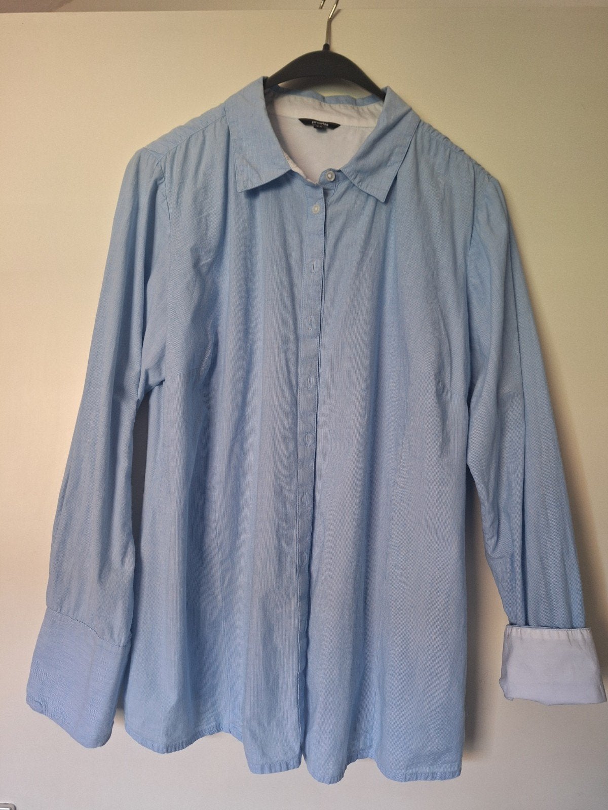 Promiss blouse maat 44 - Lichtblauw gestreept, Promiss, Blauw, Maat 42/44 (L), Ophalen of Verzenden