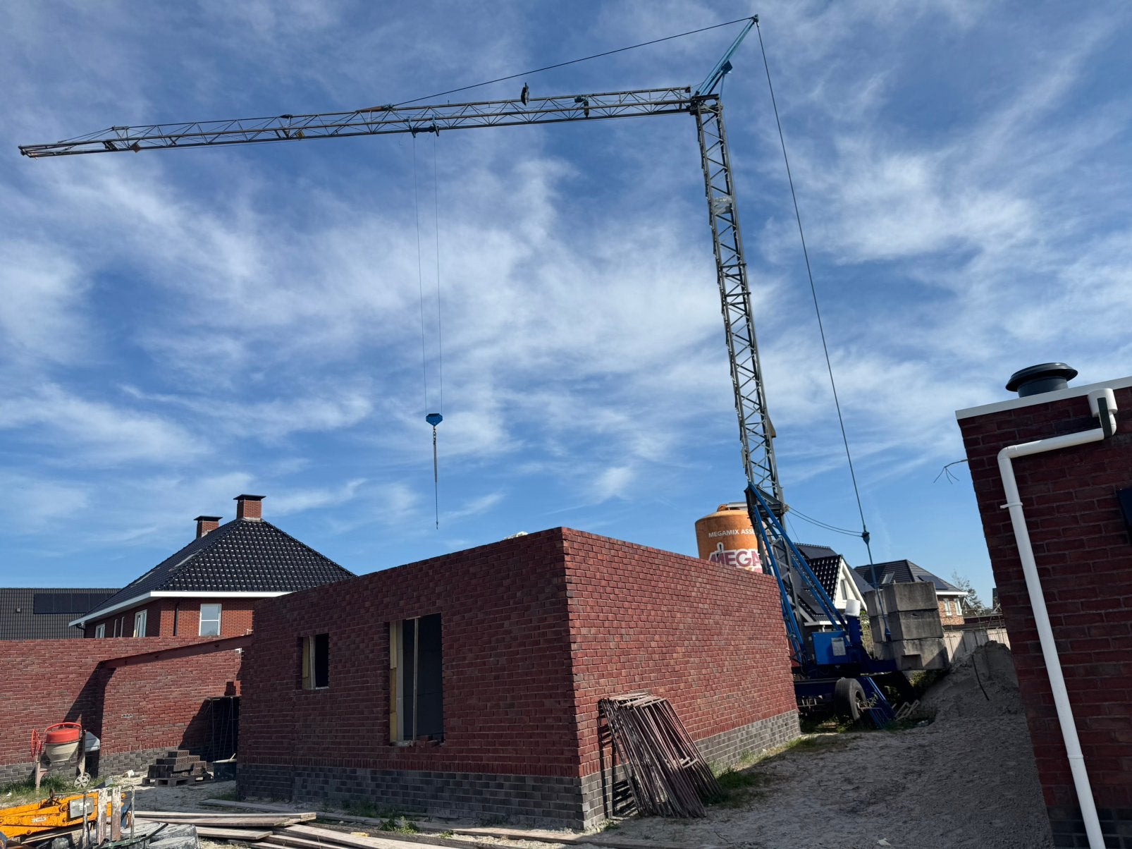 Bouwkraan toren kraan. Gieklengte 22,5 m € 15000,-, Ophalen, Hijswerktuig