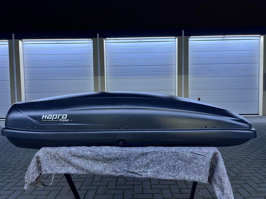 Dakkoffer/Skibox Hapro Traxer 6.2 Mat Zwart MOOI !!, Ophalen of Verzenden, Zo goed als nieuw