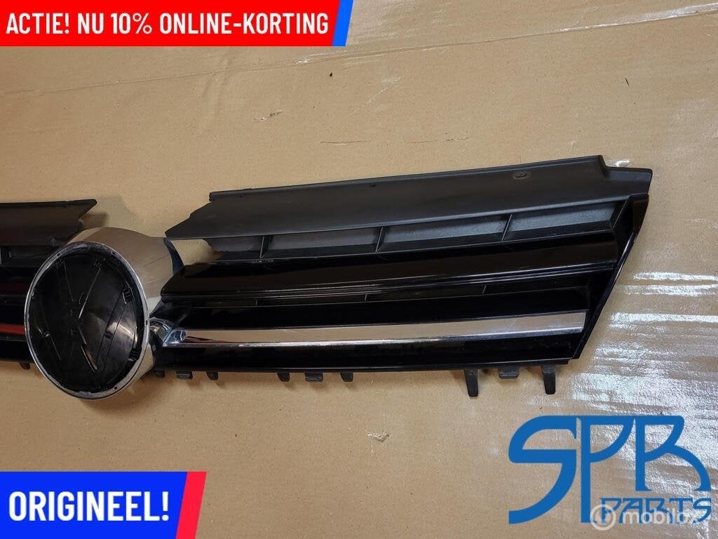 Vw GOLF 7 VII GRILLE GRILL HIGHLINE R-LINE CHROOM GEBROKEN, Gebruikt, VOLKSWAGEN, Volkswagen, Ophalen of Verzenden
