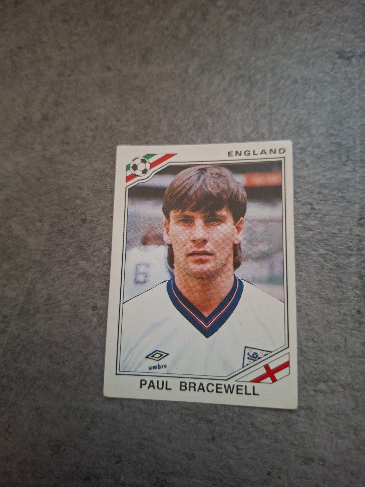 Panini sticker WK 82 Espana. Paul Bracewell Engeland., Ophalen of Verzenden, Zo goed als nieuw, Sticker