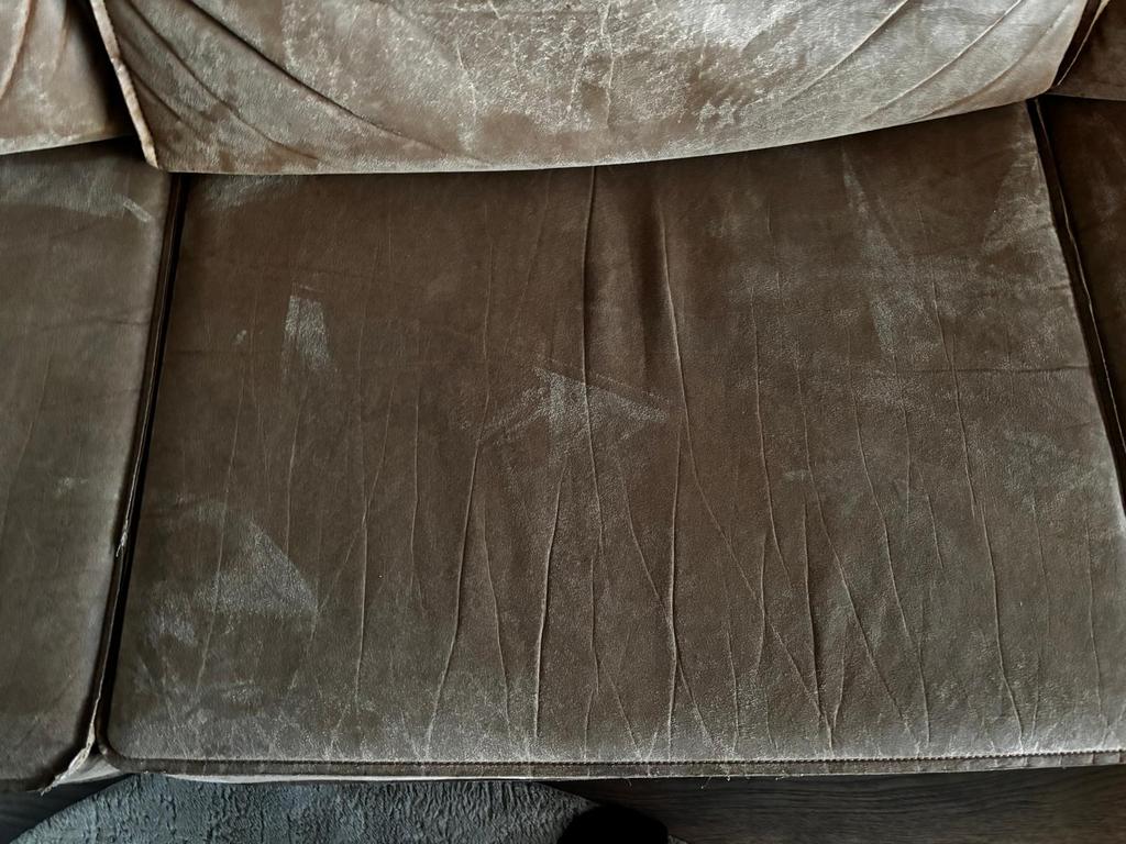 Leren Rodeobank 278cm - Slijtage op middenkussen, Huis en Inrichting, Banken | Bankstellen, Ophalen, 250 tot 300 cm, Gebruikt