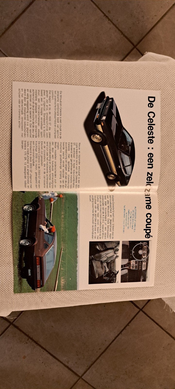 mitsubishi celeste brochure 1980, Ophalen of Verzenden, Zo goed als nieuw, Mitsubishi