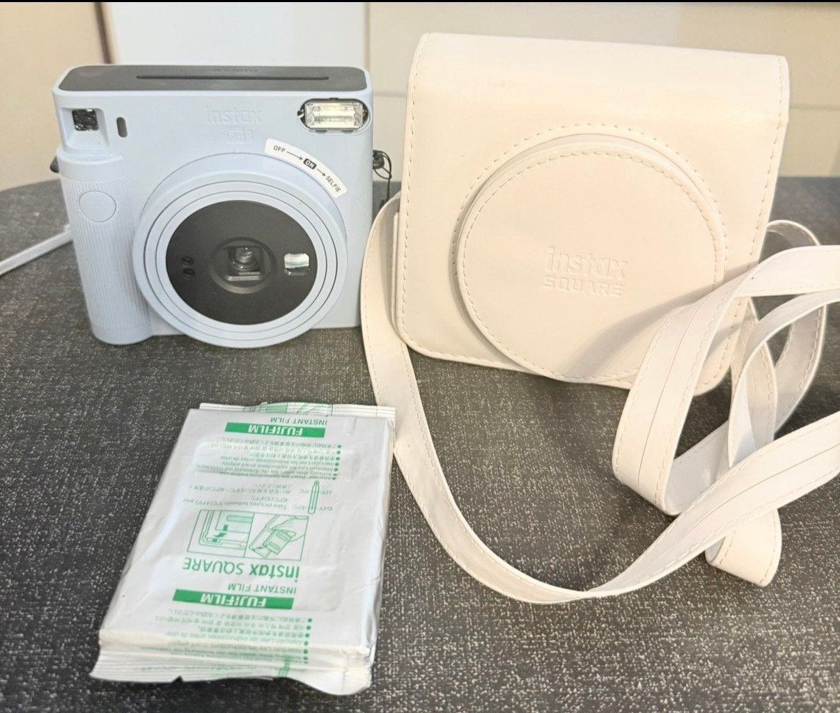 Fujifilm Instax Square SQ1 + Tas + Film polaroid, Ophalen, Zo goed als nieuw, Geen optische zoom