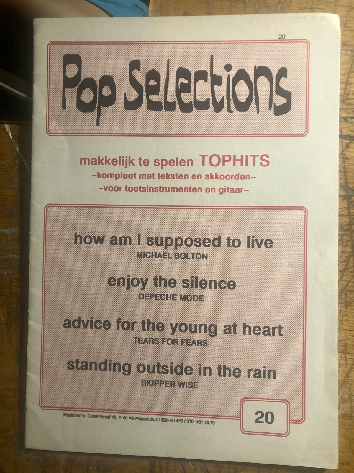 Pop Selections - Makkelijk te spelen Tophits (Boek 20), Muziek en Instrumenten, Bladmuziek, Les of Cursus, Ophalen of Verzenden