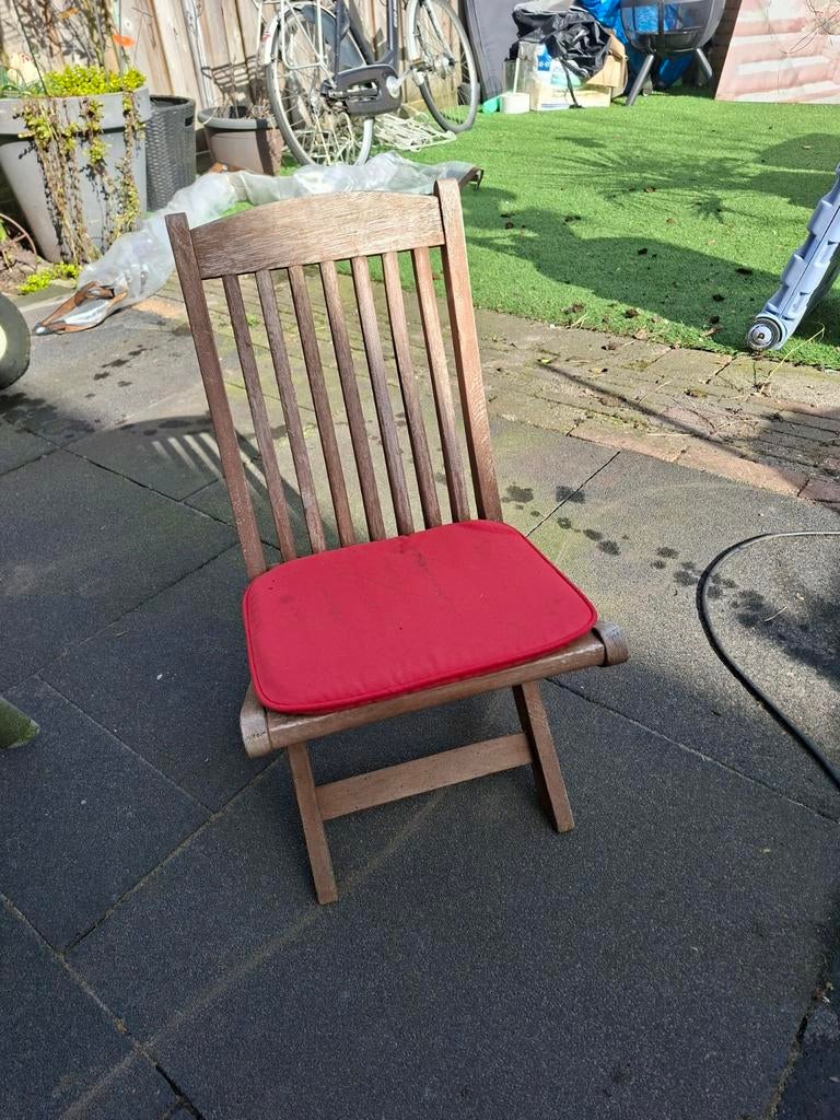 Inklapbare kinder tuinstoel met zitkussen, Ophalen
