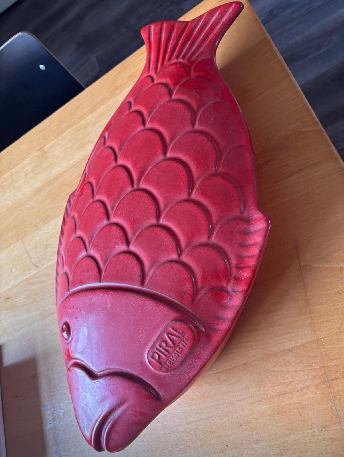Piral Albisola Terracotta Visschaal - Rood, Ophalen of Verzenden, Steen/keramiek, Rood, Overige merken