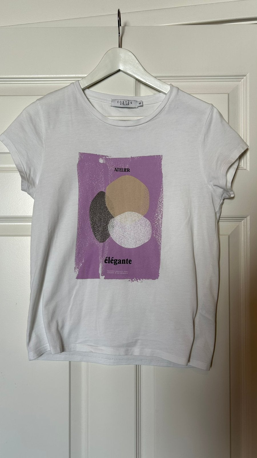 Costes Atelier wit t-shirt maat xs, Kleding | Dames, Verzenden, Wit, Zo goed als nieuw, Korte mouw