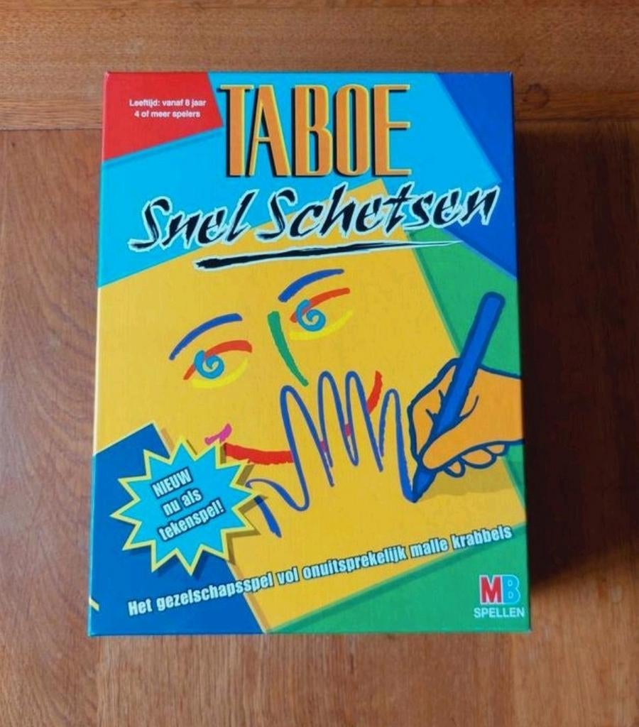 Taboe Snel Schetsen van MB spellen, Hobby en Vrije tijd, Gezelschapsspellen | Bordspellen, Een of twee spelers, Ophalen of Verzenden